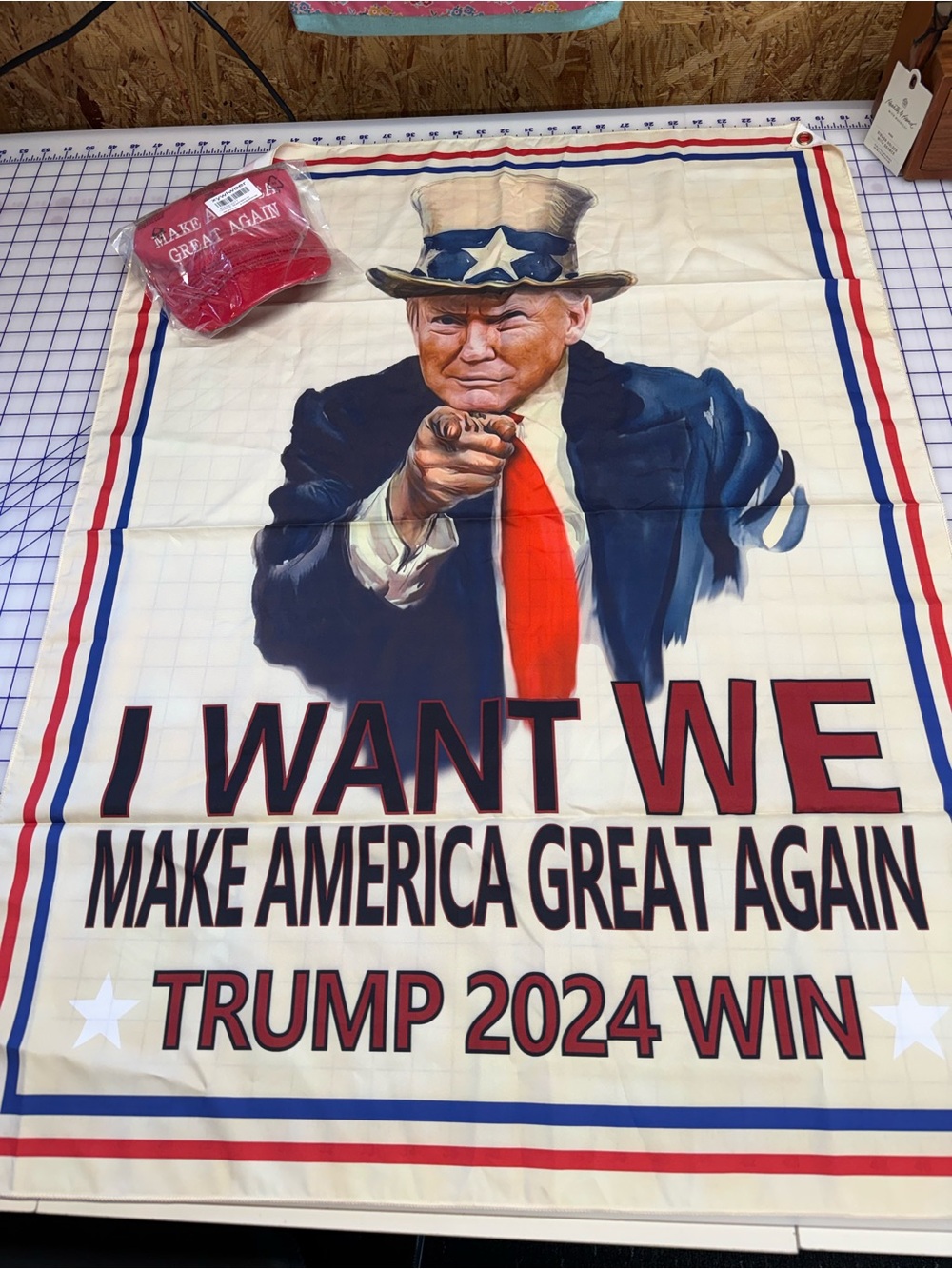 Donald Trump Uncle Sam  Iconic 2024 President Tapestry & hat make America great